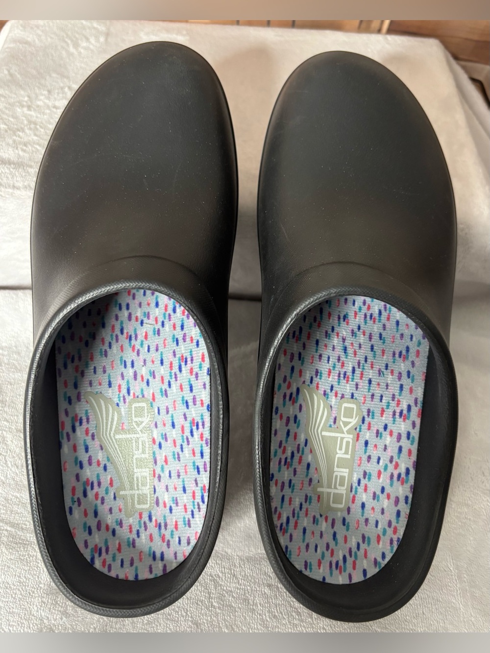 Dansko Kaci Black Molded Slip Resistant Nursing Clogs Women's 38 US 7.5-8 - Picture 8 of 16